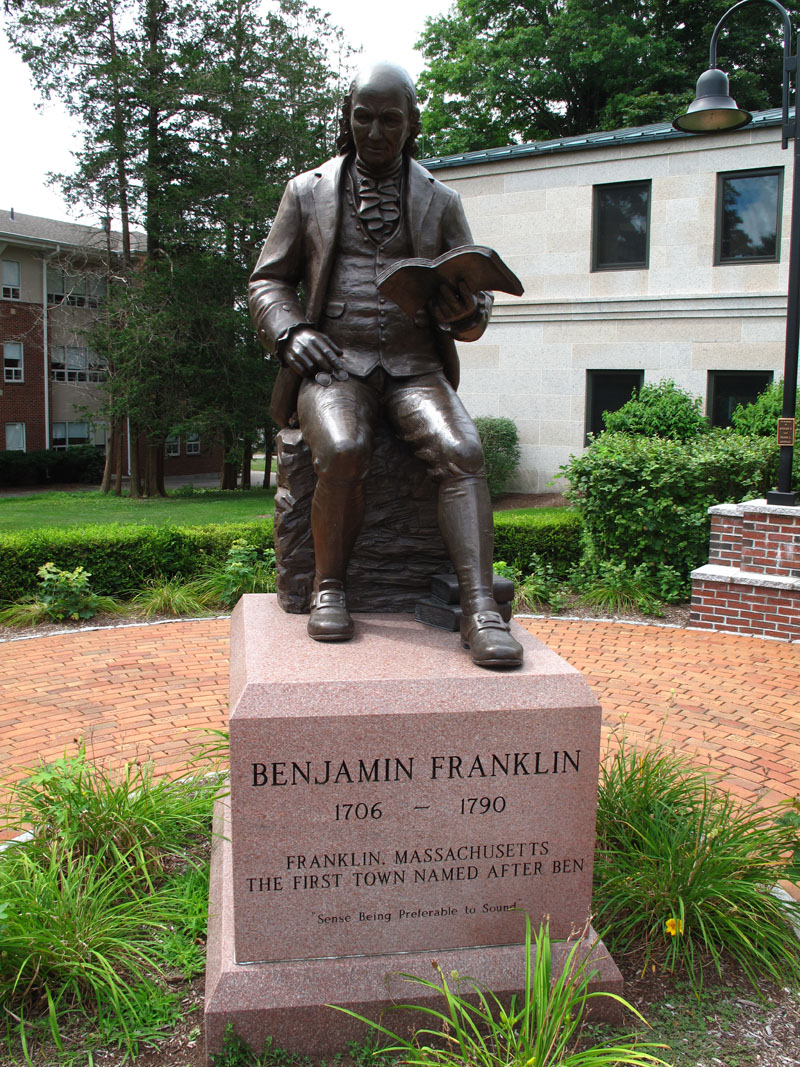 Ben Franklin statue, Franklin, MA