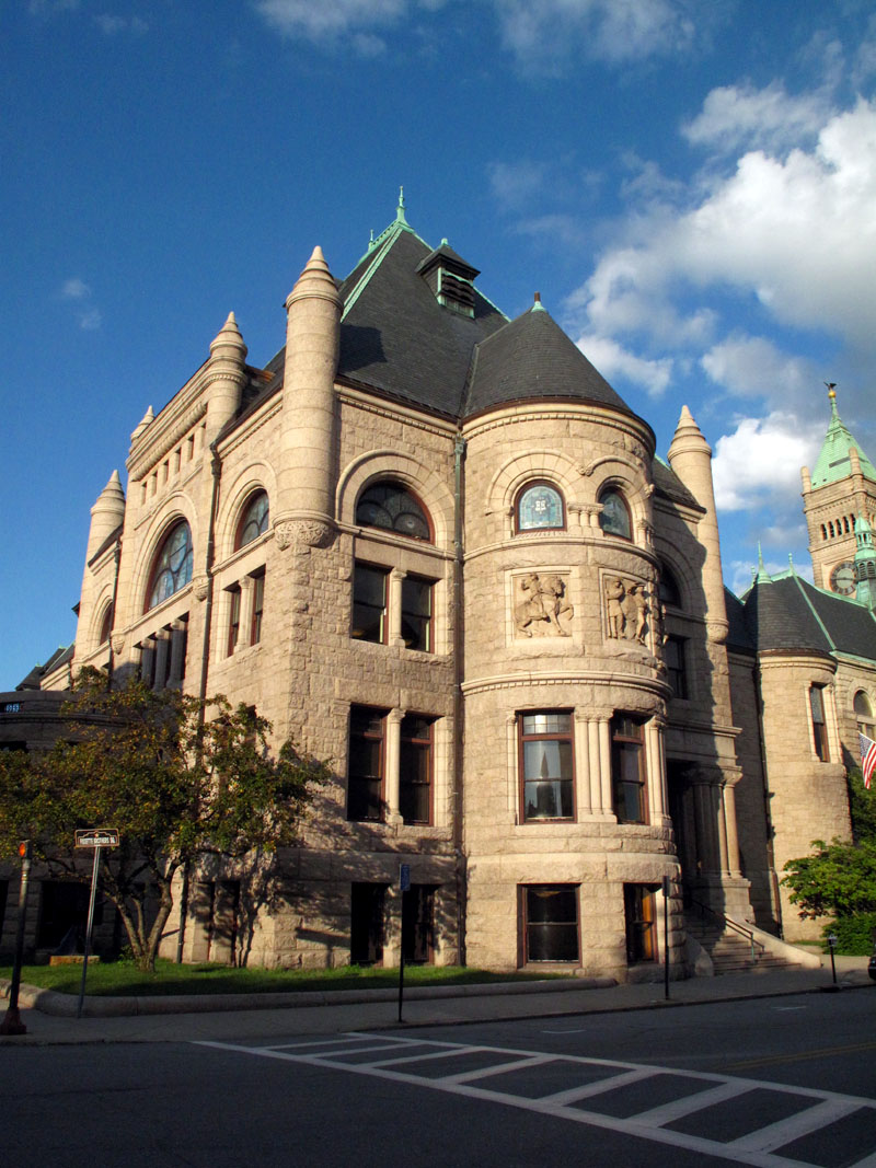 Exterior of library, Lowell, MA