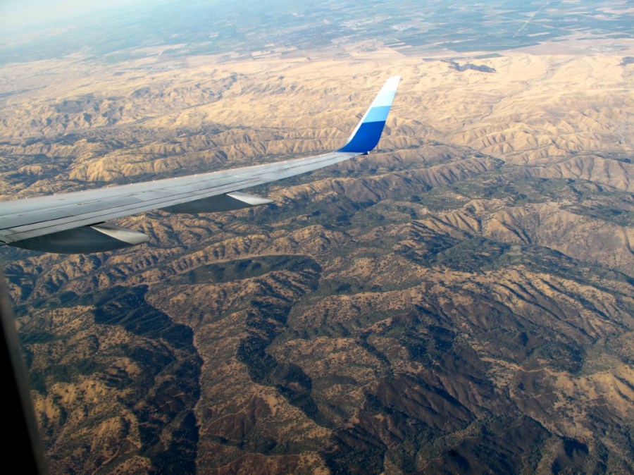 Flying into the Bay Area, CA