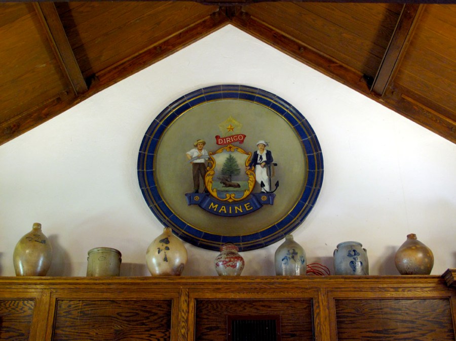 Interior of library, Gardiner, ME
