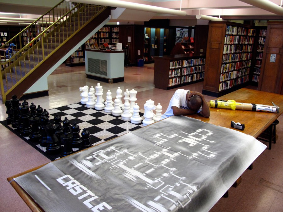 Man asleep, Chess Room, Baltimore, MD