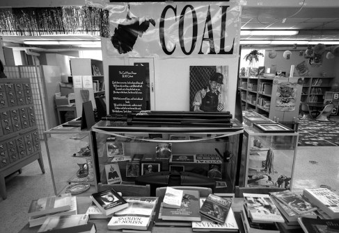 Coal sign in library, Williamson, WV