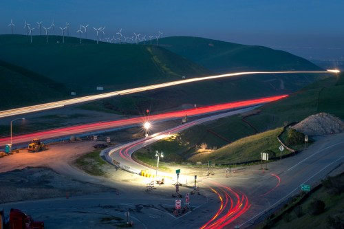 Commuter traffic at dusk, Altamont Pass copy 5