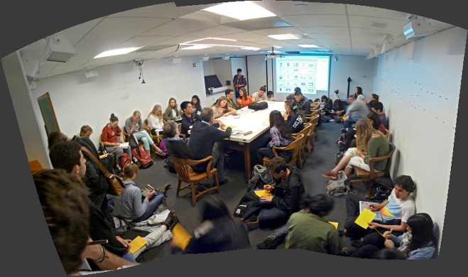 Professor Dawson working twice as hard at Stanford. Photo by Craig Weiss